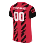 personalized nebraska cornhuskers stripe block red jersey best selling