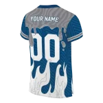 personalized nevada wolf pack dripping flames blue white jersey best selling