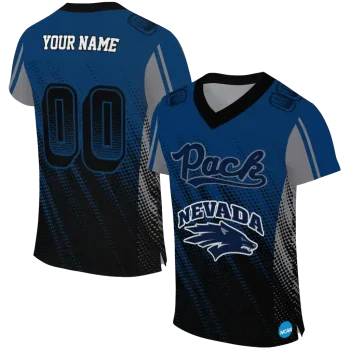personalized nevada wolf pack halftone flow blue black jersey best selling
