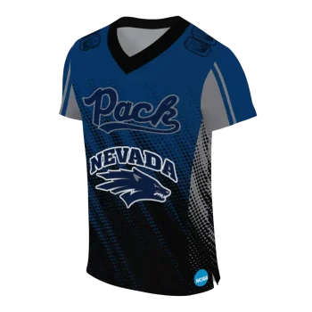 personalized nevada wolf pack halftone flow blue black jersey fashion forward