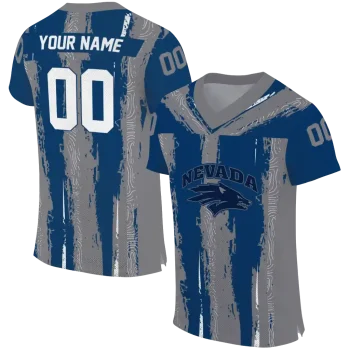 personalized nevada wolf pack striped texture blue jersey best selling