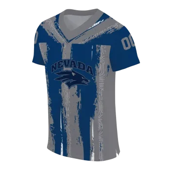 personalized nevada wolf pack striped texture blue jersey fashion forward