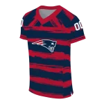 personalized new england patriots art stripe blue jersey best selling