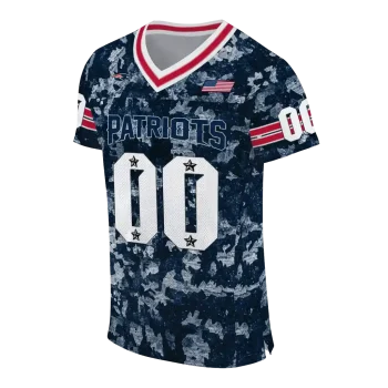 personalized new england patriots camouflage abstract blue jersey fashion forward
