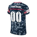 personalized new england patriots camouflage abstract blue jersey best selling