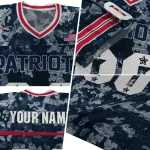 personalized new england patriots camouflage abstract blue jersey best selling