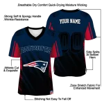 personalized new england patriots halftone fade blue black jersey best selling