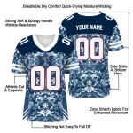 personalized new england patriots mirrored pattern blue jersey best selling