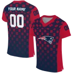 personalized new england patriots stacked rectangle blue jersey best selling