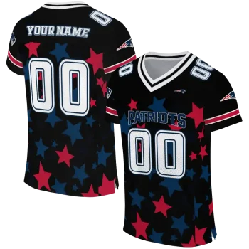 personalized new england patriots star cluster black jersey best selling