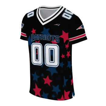 personalized new england patriots star cluster black jersey fashion forward