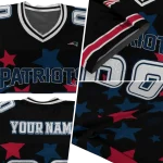 personalized new england patriots star cluster black jersey best selling