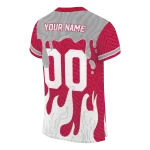 personalized new mexico lobos dripping flames red white jersey best selling