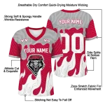 personalized new mexico lobos dripping flames red white jersey best selling