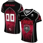 personalized new mexico lobos halftone slant red black jersey best selling