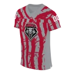 personalized new mexico lobos stripe splatter red jersey best selling