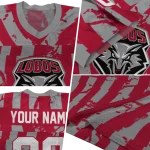 personalized new mexico lobos stripe splatter red jersey best selling
