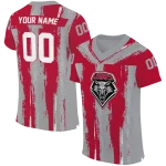 personalized new mexico lobos striped texture red jersey best selling
