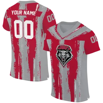 personalized new mexico lobos striped texture red jersey best selling
