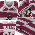 personalized new mexico state aggies art stripe crimson jersey best selling