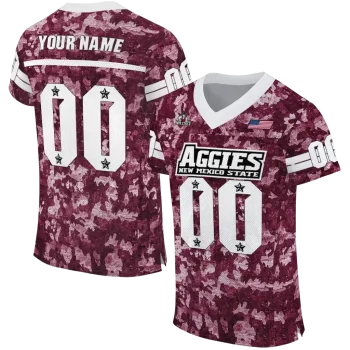 personalized new mexico state aggies camouflage abstract crimson jersey best selling