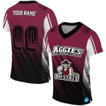 personalized new mexico state aggies halftone flow crimson black jersey best selling