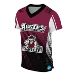 personalized new mexico state aggies halftone flow crimson black jersey best selling