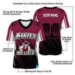 personalized new mexico state aggies halftone flow crimson black jersey best selling