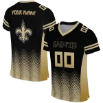 personalized new orleans saints halftone sweep black jersey best selling