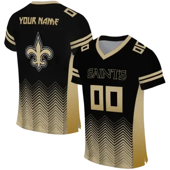 personalized new orleans saints halftone sweep black jersey best selling