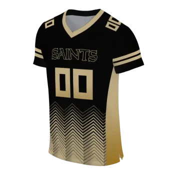 personalized new orleans saints halftone sweep black jersey fashion forward