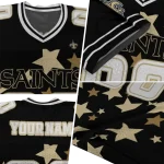 personalized new orleans saints star cluster black jersey best selling