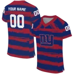 personalized new york giants art stripe blue jersey best selling