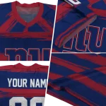 personalized new york giants art stripe blue jersey best selling
