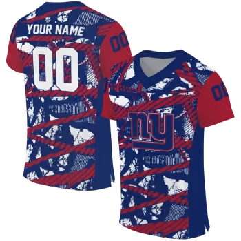 personalized new york giants camo shatter blue jersey best selling