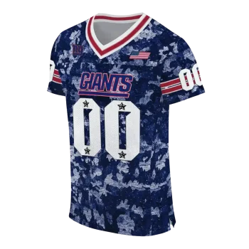 personalized new york giants camouflage abstract blue jersey fashion forward