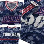 personalized new york giants camouflage abstract blue jersey best selling