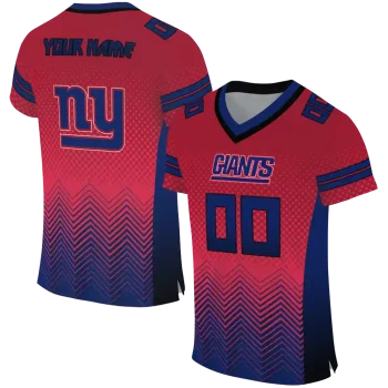 personalized new york giants halftone sweep red black jersey best selling