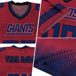 personalized new york giants halftone sweep red black jersey best selling