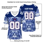 personalized new york giants mirrored pattern blue jersey best selling