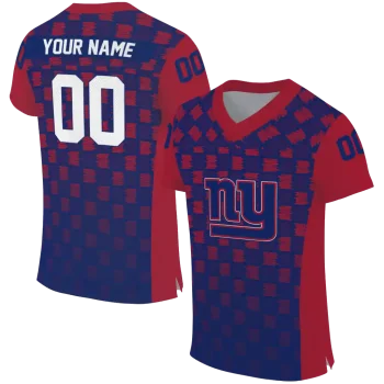 personalized new york giants stacked rectangle blue jersey best selling