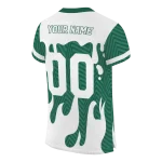 personalized new york jets dripping flames green white jersey best selling
