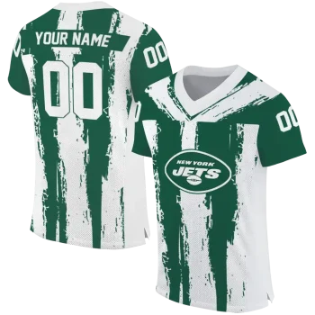 personalized new york jets striped texture green jersey best selling