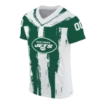 personalized new york jets striped texture green jersey best selling