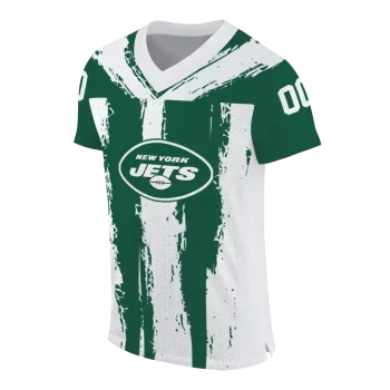 personalized new york jets striped texture green jersey fashion forward