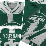 personalized new york jets striped texture green jersey best selling