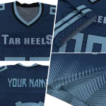 personalized north carolina tar heels halftone sweep navy blue black jersey best selling