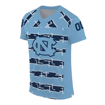 personalized north carolina tar heels layered grids light blue jersey fashion forward