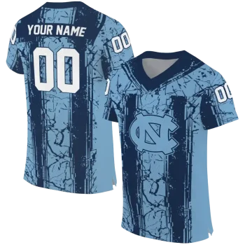 personalized north carolina tar heels rugged stripes light blue jersey best selling