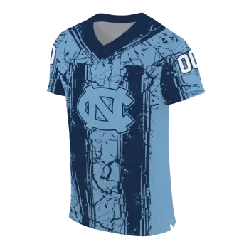 personalized north carolina tar heels rugged stripes light blue jersey fashion forward